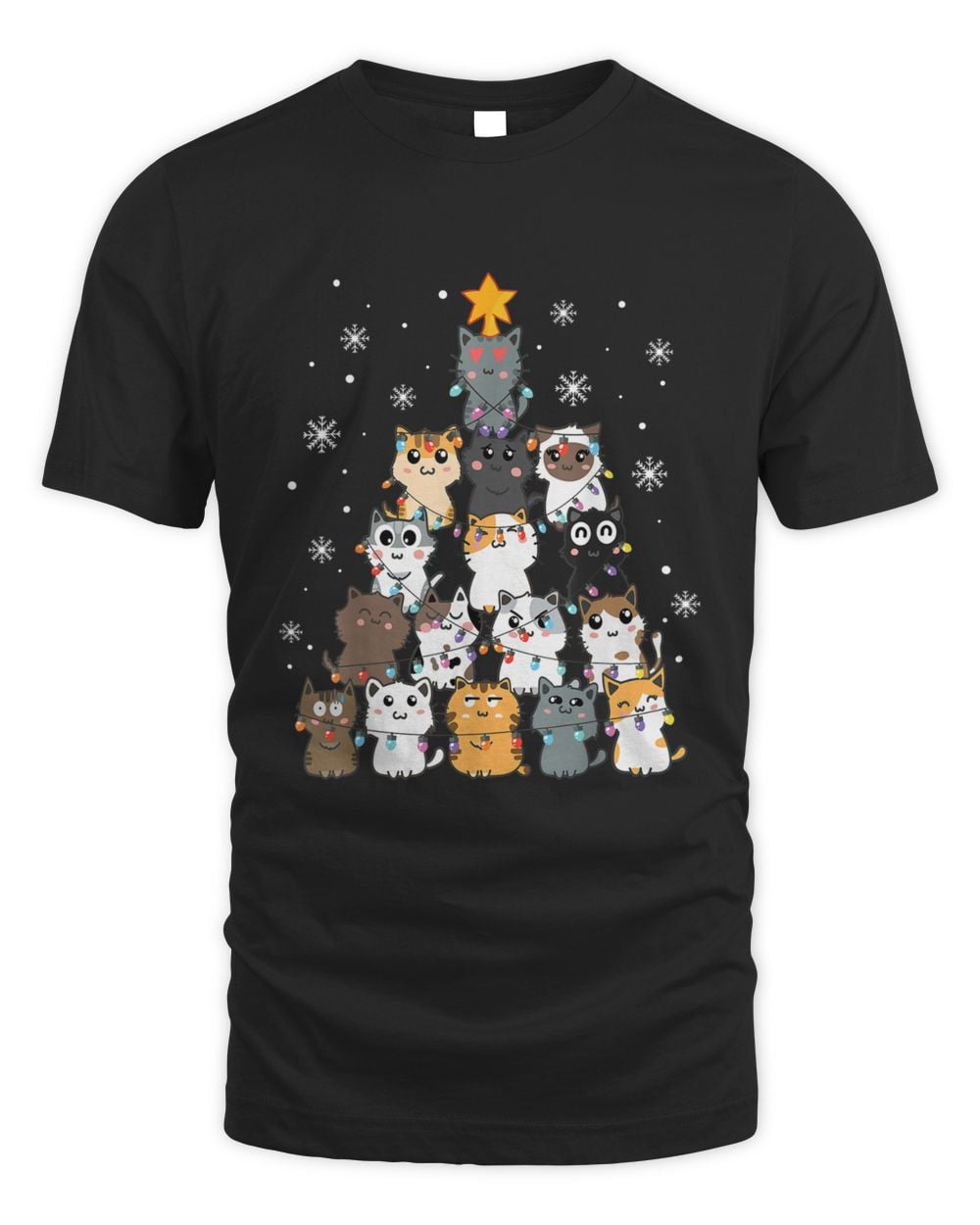 Christmas Cat Shirt For Men, Christmas Tree Cat Pajama Women