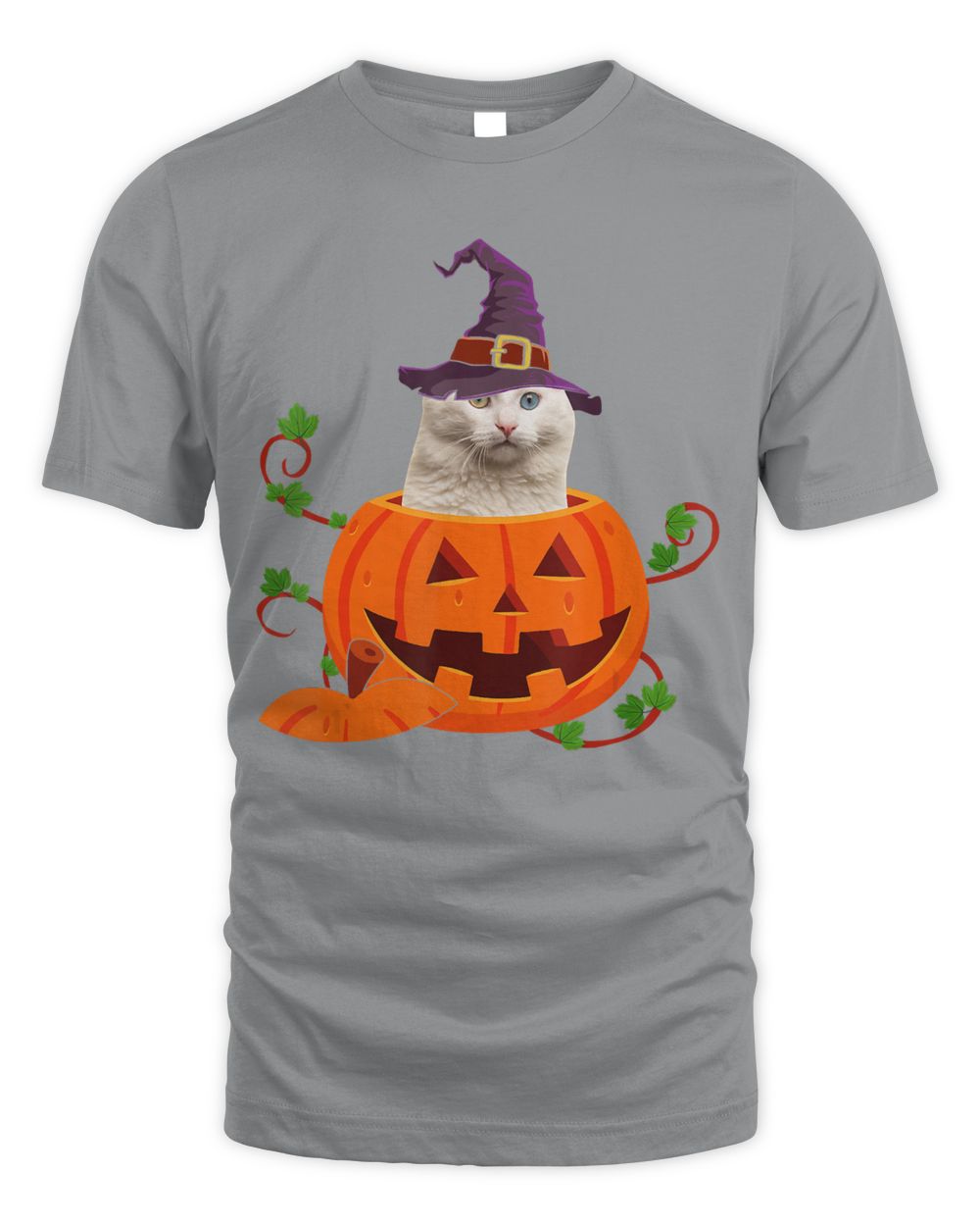 Cat Lover Gifts Funny Turkish Angora Pumpkin Halloween T-Shirt