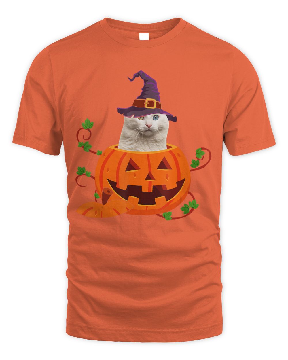 Cat Lover Gifts Funny Turkish Angora Pumpkin Halloween T-Shirt
