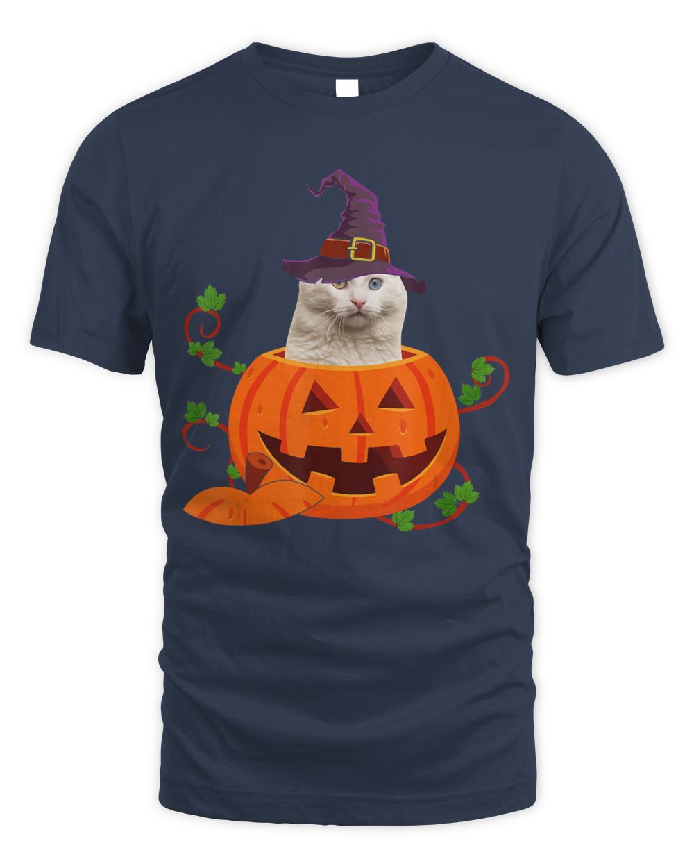 Cat Lover Gifts Funny Turkish Angora Pumpkin Halloween T-Shirt
