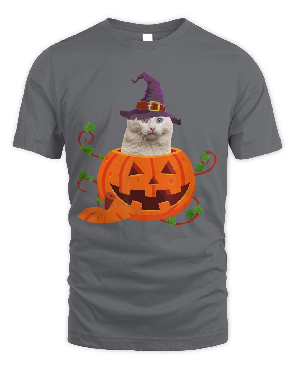 Cat Lover Gifts Funny Turkish Angora Pumpkin Halloween T-Shirt