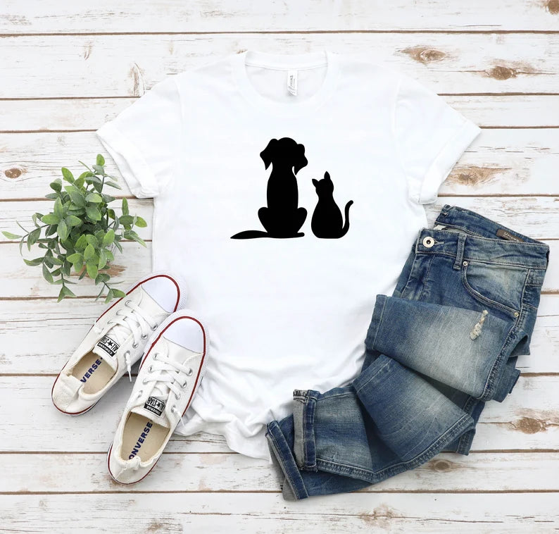 Funny Dog and Cat Shirt: Animal Lover Tee