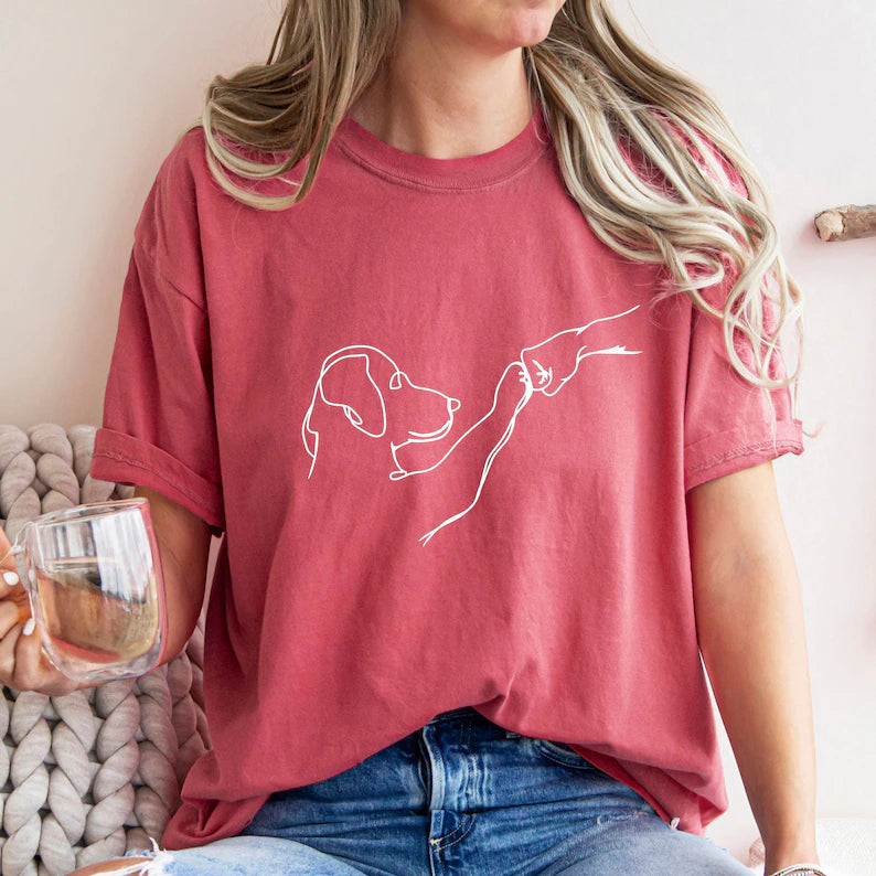 Comfort Colors® Paw Friend Shirt, Friendship Fist T-Shirt, Animal Lover Shirt, Dog Lover Shirt, Dog Paw Animal Lover Shirt, Dog Owner Gift