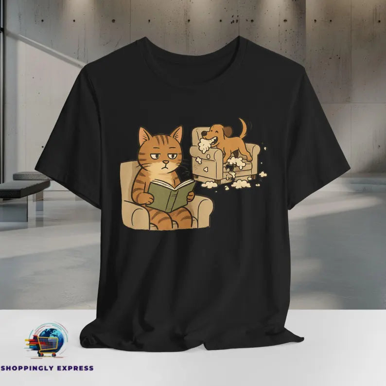 Funny Dog & Cat T-Shirt | Couch Chaos Pet Humor