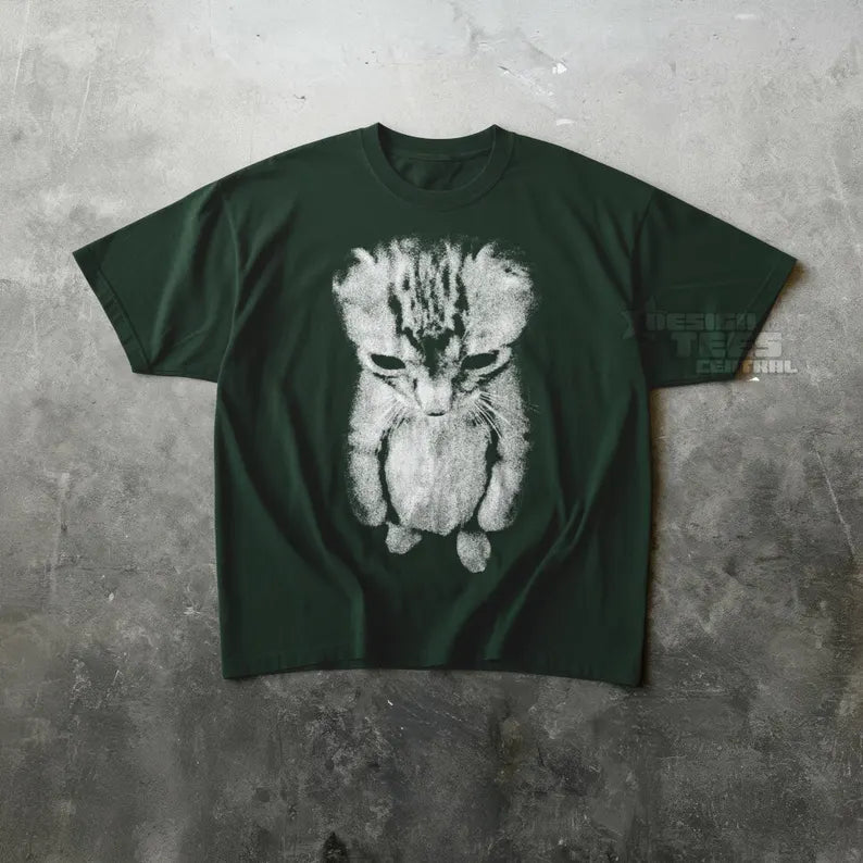 Sad Kitten Meme Standing Cat T-Shirt