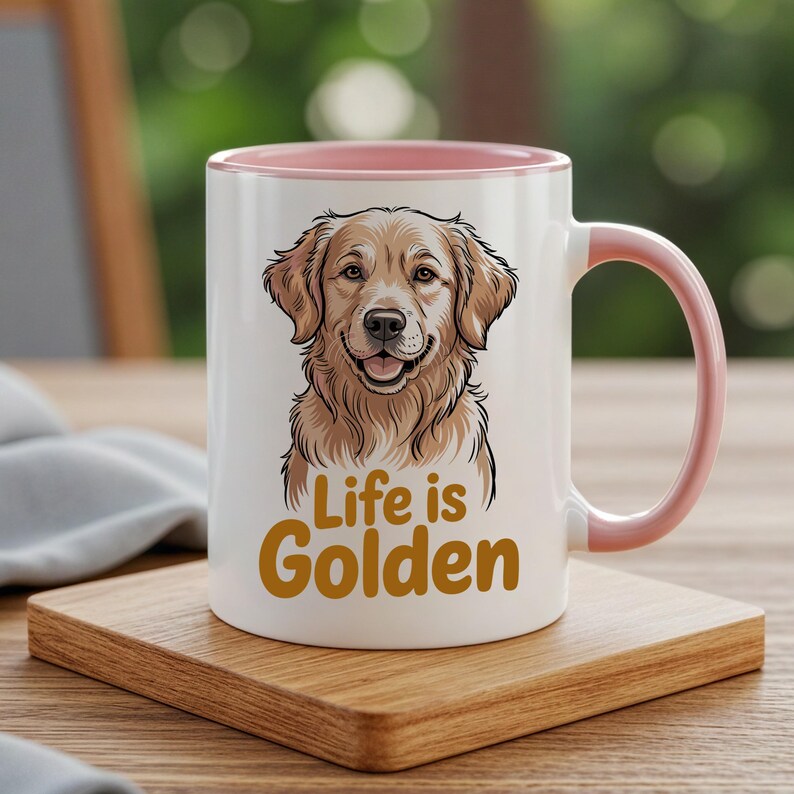 Golden Retriever Mug, Dog Lover Gifts, Life is Golden Mug